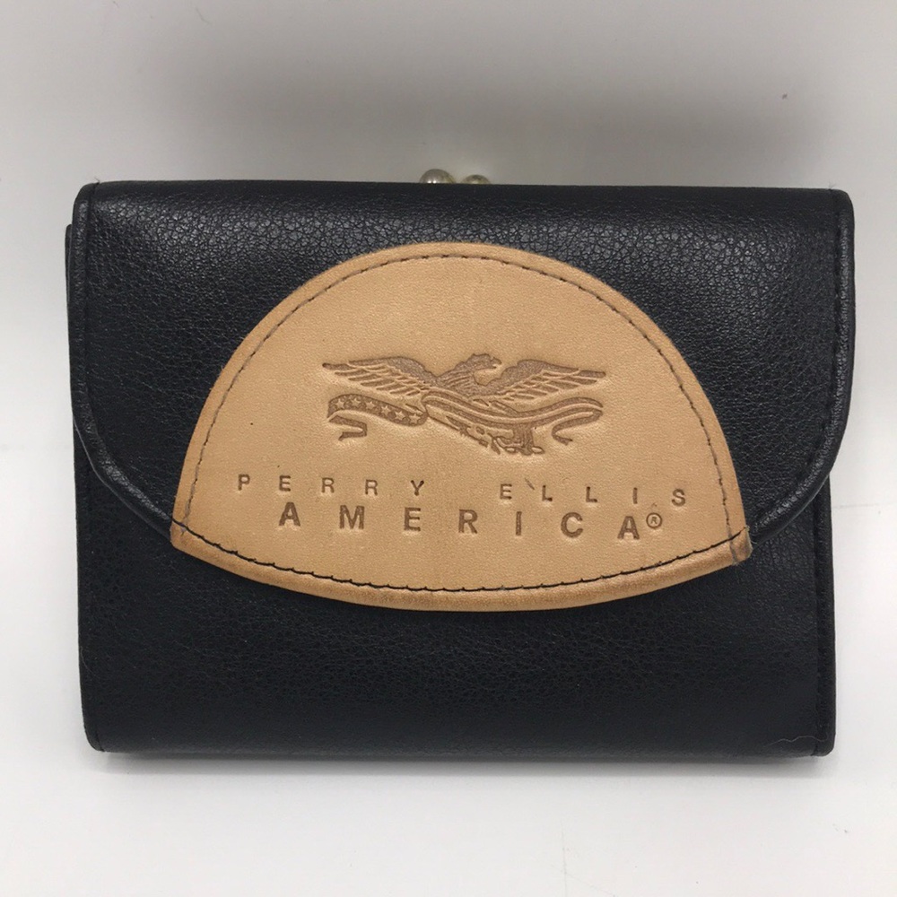 Perry Ellis Black & Tan Wallet